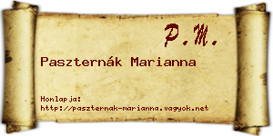 Paszternák Marianna névjegykártya